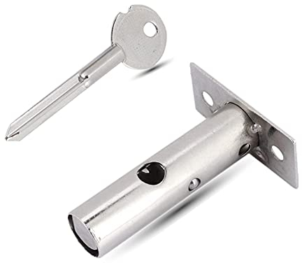 Hardware de acero inoxidable Tubería Tubo Bien Cerradura invisible para puerta incombustible Escape Pasillo Seguridad Puerta Tubo Cerradura bien