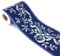 Meboom Selbstklebende marineblaue Blumenmuster-Tapete, Bordüre, Abziehstab, Wand, Decke, dekorativer Aufkleber, wasserdicht, 10 cm x 10 m