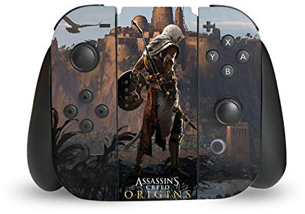 Head Case Designs Offizielle Zugelassen Assassin's Creed Bayek Kamm Origins Schauspieler Kunst Vinyl Haut Gaming Aufkleber Abziehbild Abdeckung kompatibel mit Nintendo Switch Joy-Con Controller