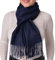 Pari De Luxe Weicher & warmer 100% Kaschmir Schal in Dunkelblau - Hochwertiger & edler Cashmere Schal 100% für Damen & Herren XXL - 35X200 cm - Zeitlos und Klassisch