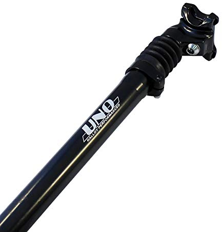 UNO Fahrrad Sattelstütze KL-262 gefedert Durchmesser 25,4mm Länge 350mm schwarz