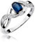 Damen Ring 585 14k Gold Weißgold echt Saphir Edelstein Diamanten Brillanten