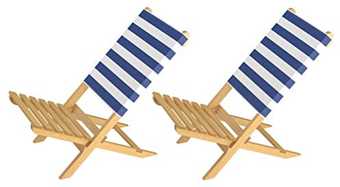 Erst-Holz Klappstuhl Strandstuhl Anglerstuhl Gartenstuhl Zubehör wählbar V-10-351, Ausstattung Liegestuhl:Doppelpack in Tasche Blau