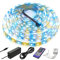 Arotelicht 12V LED Strip RGBW warmweiß led streifen dimmbar 5050SMD 60led/M Lichtleiste Farbwechsel Lichtband selbstklebend mit Controller Adapter für Zuhause, Zimmer, Party