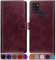 SUANPOT [RFID Schutz für Samsung Galaxy A21S 5G Hülle PU Leder Handyhülle Lederhülle Klapphülle Kartenfach Flip Cover für Samsung A21S Handy hülle Leather Wallet Phone Case Rotwein