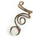 Ear Cuff Vortex mit Mondstein Antikbronze für das RECHTE OHR Ohrklemme Ohrschmuck Ohrmanschette kein Piercing