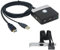 GELRHONR PC Power Schalter Extern,Reset-Schalter für Desktop-Computer, Reset-Taste with HDMI Port, HDD-Tastenschalter mit Zwei USB-Anschlüssen, An-/Aus-Schalter mit Audio-Ports für Zuhause