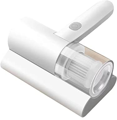 KAISAN Handheld Electric UV Bed Vacuum Cleaner Wireless Mites Remover Dust Collector Disinfection Anti-Bacterials 10Ka Rechargeable Smart for Bed Quilt Plush Doll Sofa Pillows Carpets, White
