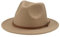QBQZXAOSOWH Fedora Trilby Hüte Für Frauen Fester Gürtel Fedora-Kleid Hochzeit Schwarzer Fedora-Hut 52-54 cm (Kinder) Kamel