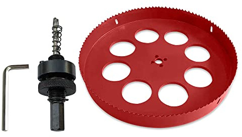 TUNEZ Scie cloche M42 bimétallique avec arbre hexagonal et forets de centrage en métal pour bois, métal, plaque de plâtre, tôle, tuyau en plastique (280 MM)