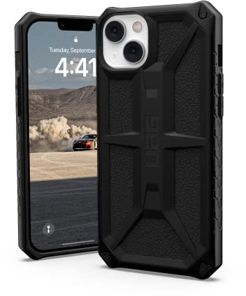 Urban Armor Gear UAG Monarch Schutzhülle kompatibel mit Apple iPhone 14 Plus [Wireless Charging kompatibel, 5-Schichten Schutz nach Militärstandard, Erhöhter Rand] schwarz