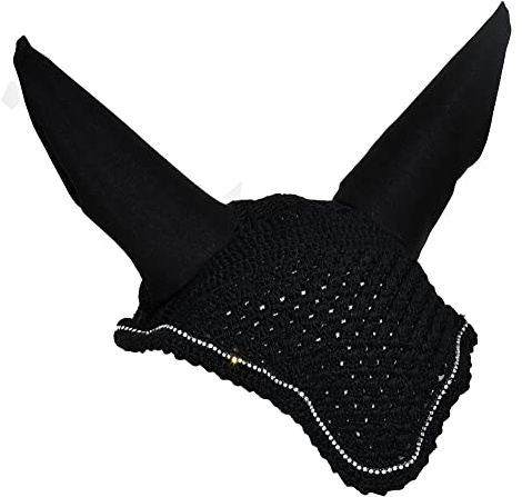 Rhinegold Diamante Fliegenhaube/Geräuschdämpfer, Schwarz