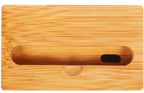 Operitacx Supporto per amplificatore audio in legno, mini megafono con altoparlante naturale, supporto per telefono cellulare