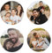 sous-Verres personnalisés avec Photo, Coasters en Cuir sur Mesure, Dessous de Verre personnalisés avec Votre Propre Image et Texte, Tapis de Tasse personnalisé (Rond, 4pcs)