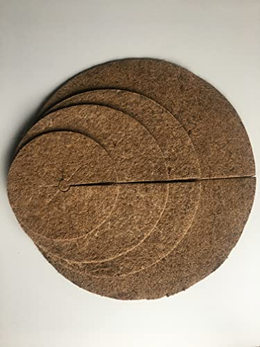 Generisch Kokosscheibe 100% Natur (60cm)– Frostschutz Winterschutz für Topfpflanzen und Kübel – Atmungsaktive Mulchscheibe zur Pflanzenabdeckung – Kokosmatte