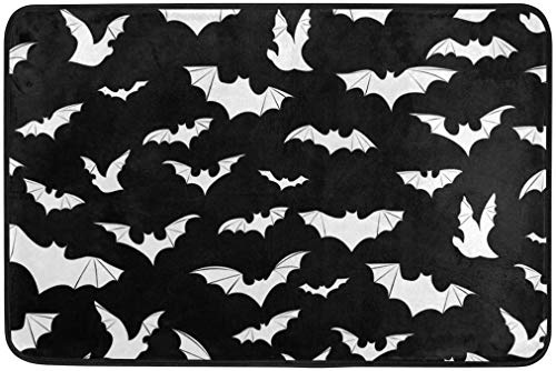 Strunt Badematte, Halloween-Deko, Gothic, Fledermausflügel, waschbar, rutschfest, Badezimmer-Fußmatten für vor der Badewanne, Duschraum, 40 x 60 cm