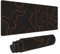 Tappetino per mouse topografico arancione, grande, XL, con mappa geografica, linee, tappetino da scrivania estendibile per computer, laptop, ufficio, in gomma antiscivolo, bordi cuciti, 80 x 30 cm