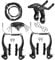 Hmseng Complete V-Type Bike Brake Set, Universal Bike Front and Rear MTB Brake,Inner and Outer Cables and Lever Kit with Multi-Tool Wrenches Black