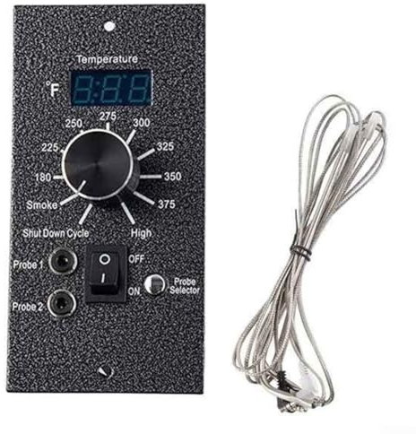 Pelletgrill Temperaturregler TR039 Regler + TR-01 Ofen Temperatursonde + TR-02 schwarz und weiß doppelte Fleischnadel + Zündstab (B)
