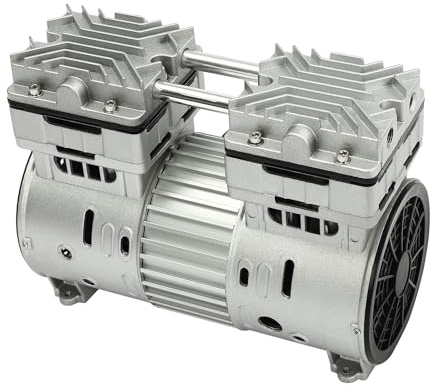GramStudio Pompe à Vide sans Huile, Pompe à Vide avec Silencieux, Max. Vide -0.92Bar, 800W 220V, 1400rpm, pour Agroalimentaire, Machines médicales, laboratoires