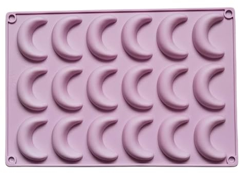 Kipferl Backform Silikon, 18 Mulden Silicone Vanillekipferl Form Backformen, Schokoladenformen Geleeformen, Gießform Silikonform Eiswürfel, Antihaftbeschichtet Vanillekipferl Form Zum Backen, Kuchenfo