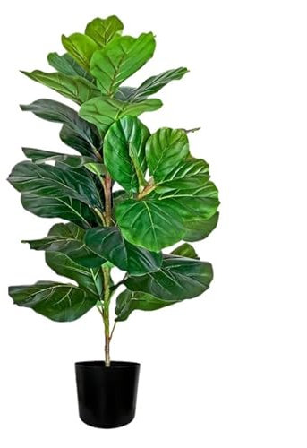 DRMEE Kunstpflanze Künstlicher Geigenblatt-Feigenbaum, 91 cm, Künstlicher Baum, Ficus Lyrata, Künstliche Bäume Für Das Heimbüro Künstliche Pflanzen