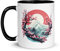 Taza Japón Geisha Samurai Flores de cerezo Sakura Montaña Fuji Pagoda Paisaje Naturaleza Arte Taza de viaje Cultura japonesa Cerámica Geek (Paisaje Monte Fuji)