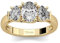 Jeulia 925 Sterling Silber Ring Damen Gelbes Gold Verlobungsring Ewigkeitsringe Eheringe Zirkonia Kristall Damenring zum Jubiläum, Weihnachten, Valentinstag (Ovaler Schnitt, 54(17.3))