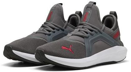 PUMA Unisex SOFTRIDE ENZO 5 Straßen-Laufschuh, COOL Dark Gray-for All TIME RED White, 44 EU