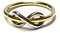 Ring 585 Gold bicolor poliert Unendlichkeitsacht schmal dezent massiv #58