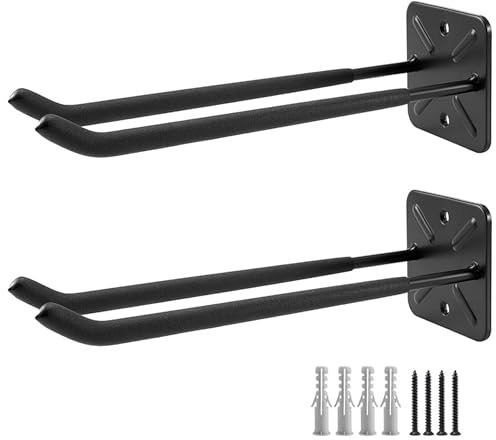 Ganci Garage Resistenti 2 Pezzi: Organizer Garage Gancio Muro per Attrezzi da Appendere Ganci da Parete per Garage e Attrezzi da Giardino