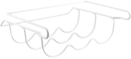 Amosfun Space-saving under Shelf Storage Rack Beer Wine Water Bottle Holder for Fridge Modern Iron Rack White