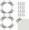 8 Pcs Mirror Corner Brackets Kit - Picture Holder for Wall, Metal Nickel Plated Fastening Clip for Fixing Bathroom Glass, Hanging Pictures With Screw Holes 30mm x 30mm x 5mm