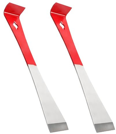 Pry Bar Scraper Set,2 PCS Stainless Steel Baseboard Removal Tool with Hanging Hole for Kitchen Remodel Scraping Pulling Lifting