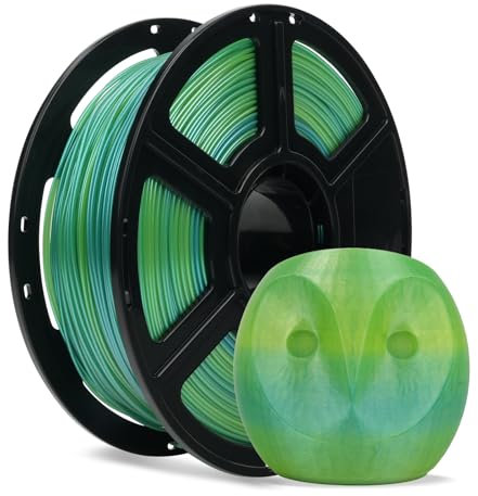 FLASHFORGE Hochgeschwindigkeits-PLA-Filament, 1,75 mm, 500 mm/s, Hochgeschwindigkeitsdruck, schneller 3D-Drucker-Filament, für schnelles Drucken, 1kg (Mehrfarbiger Farbverlauf, Gelb und Grün)