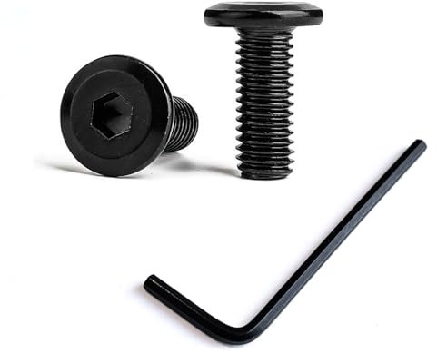 50 viti M4 x 16, acciaio al carbonio ad alta resistenza, filettatura completa, bullone, nero, con chiusura a esagono incassato