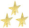 WATIIFUFU 3st Weihnachtsbaumspitze Stern Krippendekor 5-Punkt-Stern-baumspitze Weihnachtsbaumschmuck Urlaub Baumspitze Dekor Weihnachtsbaum-anhänger Goldener Baumstern Sternbaumkrone Plastik
