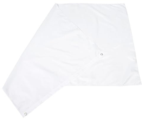 PHENOFICE Weiße Flagge Langlebige Fahne Aus Polyester Mit Kunststoffstäben Für Diy Banner Party Dekoration Und Events Weiß