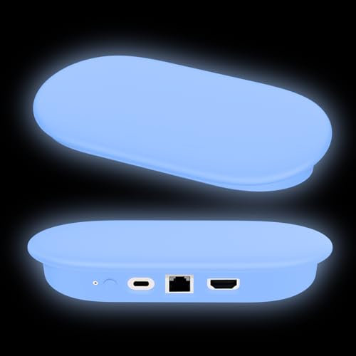 Host Protective Case Box Cover for Google TV Streamer 4K, Anti Drop Silicone Protective case For Google TV Streamer 4K TV 2024 (Luminous Blue)