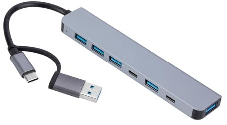 STBQHG USB TypeC Hub Alluminio Docking Station con 5 Porte USB And2 TypeC Slot per Computer Tablet Telefoni