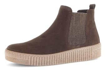 Gabor Damen Chelsea Boots, Frauen Stiefeletten,Best Fitting,flach,Stiefel,Bootee,Booties,halbstiefel,Kurzstiefel,Mocca (EL.Wall),38.5 EU / 5.5 UK