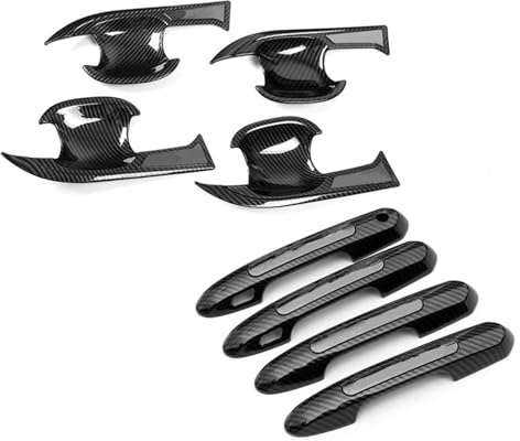 Car Outer Door Handle Cover, For T&oyota, For RAV4 2020 2021 Exterior Door Handle Stickers Bowl Cover Trim(1)