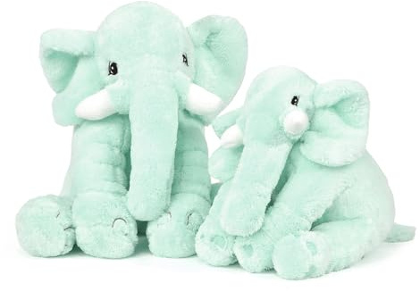 Pababo Großer Plüsch Elefant XXL – ca. 65 cm – Weiches Kuscheltier & Kuschelkissen – Niedlicher Stoffelefant als Geschenk, Schlafbegleiter & Deko (Mint)