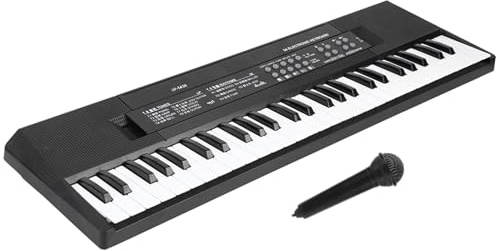 Fafeicy Piano électrique avec Microphone, Mini Clavier Numérique, Instrument à 51 Touches, Instruments de Musique, Cadeau pour Débutant, pour l'enseignement du Jeu et la Fonction d'enregistrement
