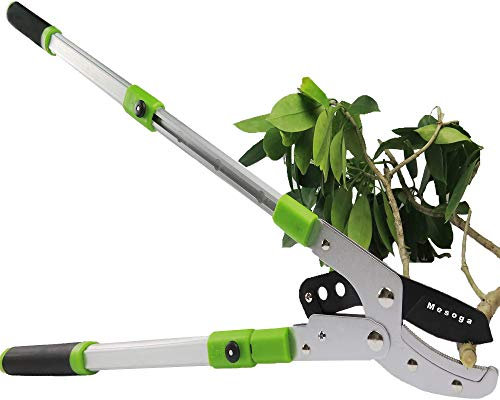 Kioos Roll-Leichtes Aluminium Astschere Obstbäume Gartenschere Ausziehbar Stretch Hebel Drive System