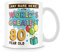 80th Birthday Gift for Men - Personalised Mug/Cup - Add Name - Worlds Greatest Design - Blue