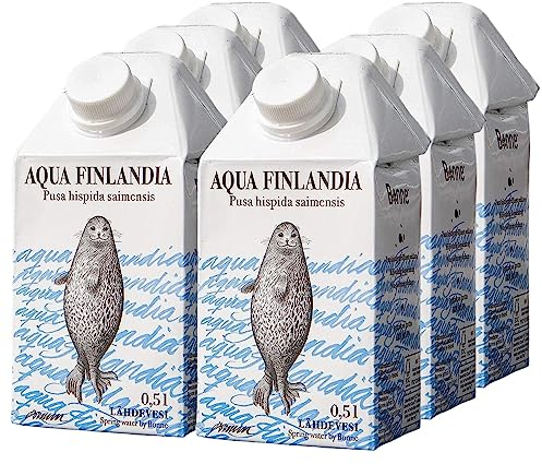 Bonne Aqua Finlandia Stilles Mineralwasser - Frisches naturell Quellwasser ohne Kohlensäure, Trinkwasser im Karton, 500ml 6er Pack (6 x 500 ml)