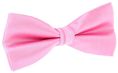 SHIPITNOW Noeud Papillon Rose - 30 coloris - Noeud Papillon Homme Mariage, Soirée - Tissu Satin Couleur unie - Prénoué, Adulte