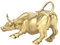 Hztyyier Messing Stier Figur, Feng Shui Wall Street Kupfer Stier Statue Kunstwerk Desktop Dekoration für Büro Schlafzimmer Bücherregal Shop