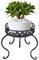 Niktule Pflanzenständer aus Metall | Outdoor Indoor Topfpflanzenhalter,Retro-Blumentopfständer für den Innen- und Außenbereich, schwarz-weißer Pflanzgefäß-Präsentationsständer für Zuhause, Küche